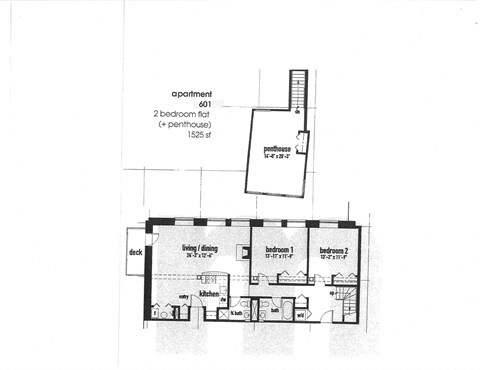 Floor plan for 3 beds, 2 baths, 1560 sqft